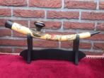 oude gegraveerde opiumpijp, handwerk van been, Antiek en Kunst, Curiosa en Brocante, Ophalen of Verzenden