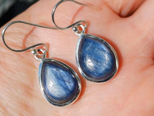 Vanoli 925 zilveren oorbellen met kyaniet, Sieraden, Tassen en Uiterlijk, Oorbellen, Nieuw, Hangers, Overige materialen, Blauw