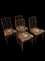 Bamboe Chippendale stoelen 4 x vintage 1960-70, Ophalen, Twee, Zo goed als nieuw, Doorwerth