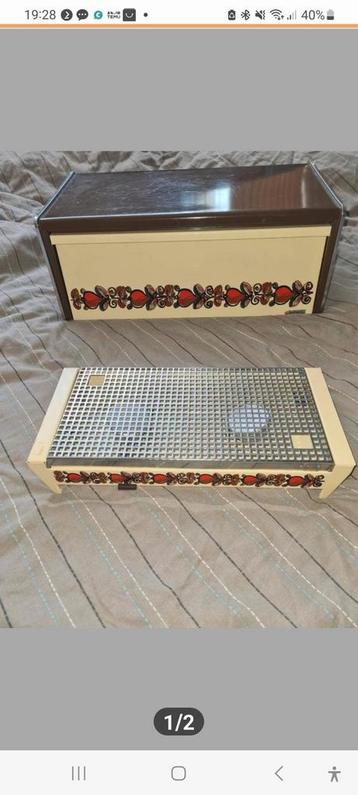 Vintage Brabantia Broodtrommel met warmhoud plaat  beschikbaar voor biedingen