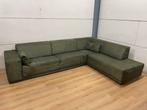 Mooie luxe groene suede hoekbank - GEREINIGD!!!, Ophalen, Luxe, Hoekbank, 300 cm of meer