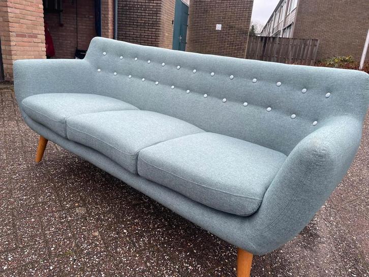 Bank, (scandinavische stijl/ blauw), Huis en Inrichting, Banken | Bankstellen, Zo goed als nieuw, Rechte bank, Driepersoons, 150 tot 200 cm