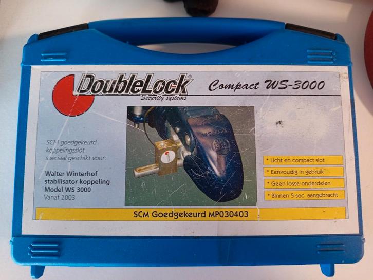 Double Lock Compact WS-3000 Koppelingsslot disselslot, Caravans en Kamperen, Caravan accessoires, Zo goed als nieuw, Ophalen of Verzenden