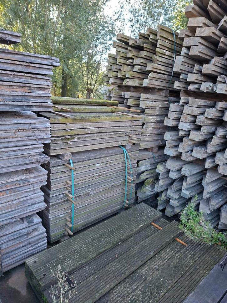 Vlonderplanken | steigerplanken | hardhout, Tuin en Terras, Palen, Balken en Planken, Gebruikt, Planken, 250 cm of meer, Hardhout
