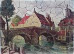 Stadsgezicht Brugge. Oude Losse puzzel. Compleet., Ophalen of Verzenden, Minder dan 500 stukjes, Zo goed als nieuw, Legpuzzel