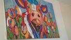 Mooie koe vrolijk schilderij van Liz, Antiek en Kunst, Kunst | Schilderijen | Abstract, Ophalen