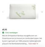 Bamboo hoofdkussen. Nieuw., Eenpersoons, Wit, Ophalen of Verzenden, Zo goed als nieuw