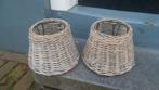 2x lampenkap riet set stel twee kappen lampekappen 20 cm., Huis en Inrichting, Lampen | Lampenkappen, Riet, Gebruikt, Overige kleuren