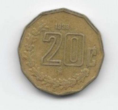 Mexico 20 centavos 1998 KM# 548, Postzegels en Munten, Munten | Amerika, Losse munt, Midden-Amerika, Verzenden