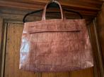 Mooie bruin leren crocoprint laptop tas van Bitter, Ophalen of Verzenden, 17 inch of meer, Gebruikt, Aktetas