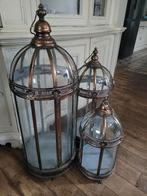 XL windlicht met bol glas Clayre & Eef, Huis en Inrichting, Woonaccessoires | Kandelaars en Kaarsen, Ophalen, Heikant 21 Kaatsheuvel