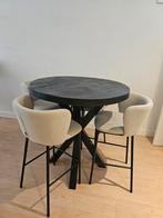 Bartafel Mango Hout + 4 Barstoelen, Ophalen of Verzenden, Gebruikt