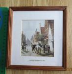 Mooi ingelijst 'schilderijtje' Cornelis Springer paarden, Ophalen of Verzenden