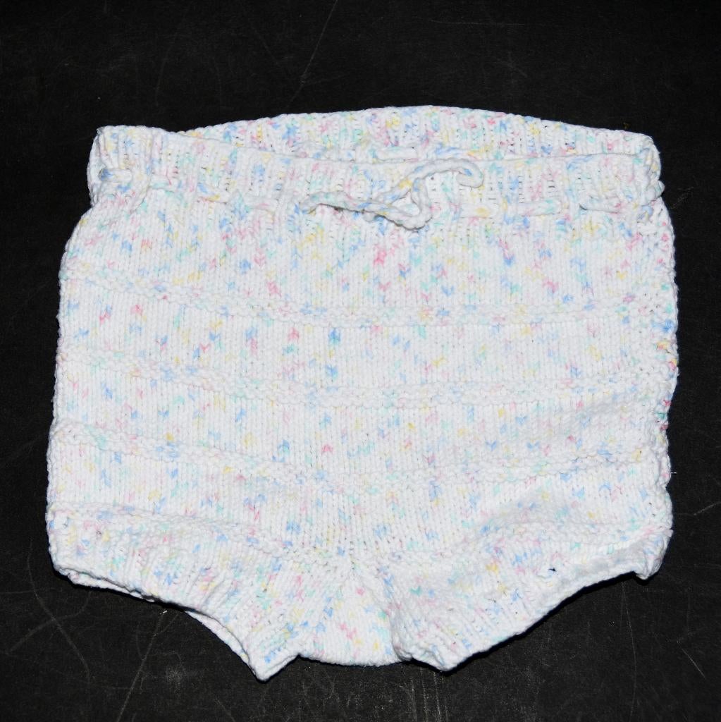 Antiek vrolijk gebreid baby luierbroekje luier overbroek, Verzenden