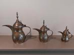 3x Dallah Berbers Arabisch Koffiepotje 9cm 13cm 17cm, Antiek en Kunst, Antiek | Koper en Brons, Ophalen of Verzenden, Koper