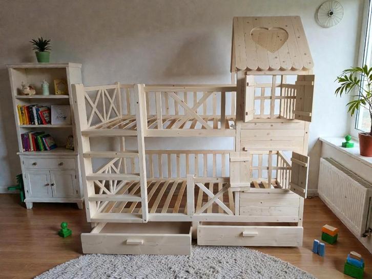 stapelbed /hoogslaper op maat VOLGENS JE EIGEN IDEE!, Kinderen en Baby's, Kinderkamer | Bedden, Nieuw, 180 cm of meer, 85 tot 100 cm