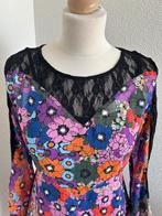 Desigual maat 40 retro bloemen jurkje paars 2024, Maat 38/40 (M), Desigual, Paars, Ophalen of Verzenden