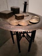 Antieke Indische Rooktafel met Accessoires, Ophalen of Verzenden