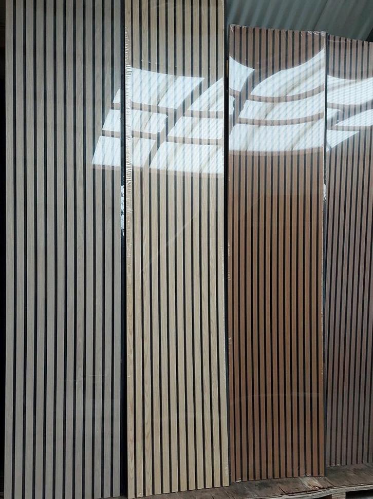 Akoestische wandpanelen 260x60 280x60 walnoot eik brons, Doe-het-zelf en Verbouw, Platen en Panelen, Nieuw, Ophalen of Verzenden