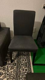 6 Grijze IKEA Eetkamerstoelen en eettafel, Ophalen, Gebruikt, Vijf, Zes of meer stoelen, Stof