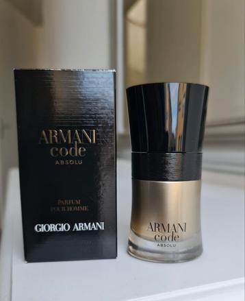 Armani Code Absolu Parfum 30ml Heren Origineel DISCONTINUED  beschikbaar voor biedingen
