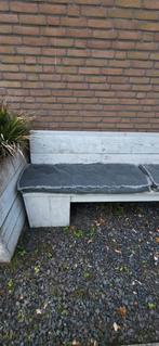 Steigerhouten bank met of zonder kussens, Ophalen, Gebruikt, Hout