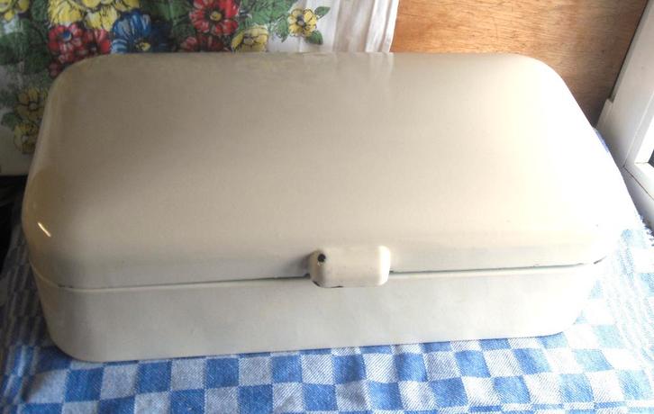 emaille brooddoos/ broodtrommel email, Antiek en Kunst, Antiek | Emaille, Ophalen of Verzenden