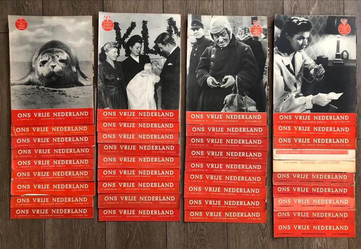 37 st. Ons Vrije Nederland 1946/1947 - Tijdschriften, Boeken, Tijdschriften en Kranten, Gelezen, Overige typen, Ophalen
