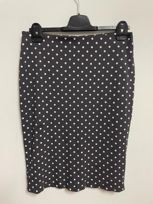 R16 - Bruine Marc Cain polkadot rok maat 36 (1), Kleding | Dames, Rokken, Zo goed als nieuw, Maat 36 (S), Bruin, Onder de knie