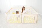 Lucellia inklapbare grondbox baby 130x130x66cm beige, Ophalen of Verzenden, Nieuw, Vierkant