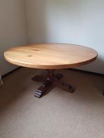Eikenhouten ronde salontafel, Ophalen, Gebruikt, Rond, 75 cm of meer