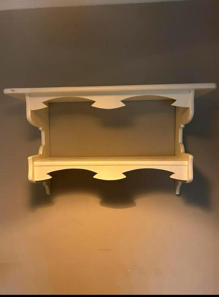 Mooi groot houten zwaar brocant wandrek, Antiek en Kunst, Curiosa en Brocante, Ophalen of Verzenden