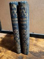 Robinson Suisse 1&2, 1850, 7e editie, gravures, Antiek en Kunst, Ophalen of Verzenden, Johann Rudolph Wyss