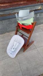 Stokke Tripp Trapp stoel, met newbornset en babyset, Ophalen, Gebruikt, Meegroeistoel, Stoelverkleiner