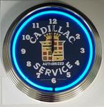 Cadillac neon klok en nog een paar andere leuke klokken, Gebruikt, Lichtbak of (neon) lamp, Neon klokken, Ophalen of Verzenden