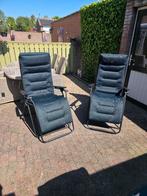 2 zwarte lafuma futura relaxstoelen., Caravans en Kamperen, Ophalen, Zo goed als nieuw, Campingstoel