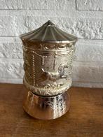 Carrousel/ draaimolen oude verzilverde spaarpot vintage, Antiek en Kunst, Ophalen of Verzenden