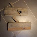 Oude houten (smalle) Sponning-(blok)schaaf (2 st), Ophalen of Verzenden, Gebruikt, Gereedschap of Toebehoren