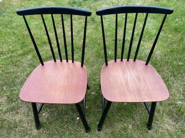 Pastoe eetkamerstoelen Vintage Design 4 stuks, Huis en Inrichting, Stoelen, Gebruikt, Vier, Hout, Zwart, Ophalen