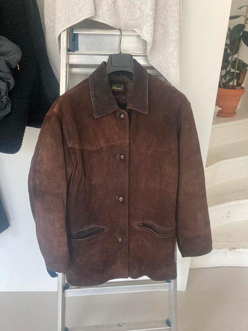 Leren Etam jas, bruin, maat 42, Kleding | Dames, Jassen | Winter, Gedragen, Maat 42/44 (L), Bruin, Ophalen of Verzenden