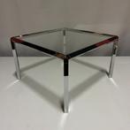 Vintage Vitra S&D design chroom en glas salontafel, Vitra, Minder dan 45 cm, Minder dan 55 cm, Gebruikt