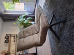 Olijfgroene Fauteuil met zwart onderstel, Huis en Inrichting, Fauteuils, Ophalen, 75 tot 100 cm, Zo goed als nieuw, Stof
