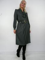 *Abfab Vintage Zwarte Jurk met Witte Stippen 42*, Kleding | Dames, Zwart, Maat 42/44 (L), Ophalen of Verzenden, Zo goed als nieuw