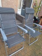 2 verstelbare tuinstoelen, Tuin en Terras, Ophalen of Verzenden, Zo goed als nieuw, Aluminium, Verstelbaar