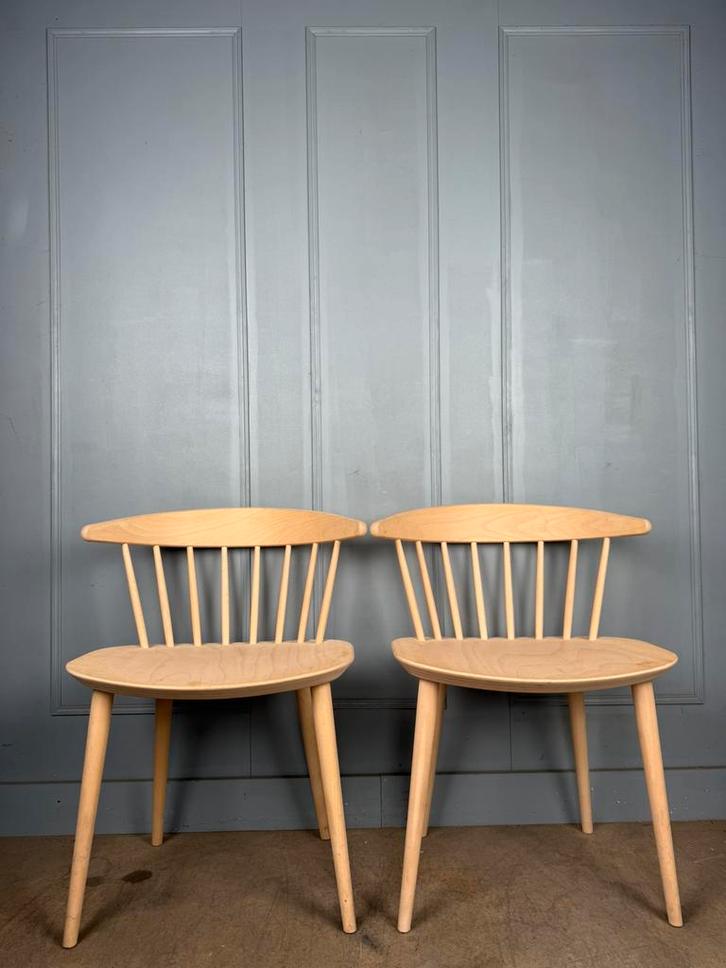 4 HAY J04 eiken design stoelen, Huis en Inrichting, Stoelen, Zo goed als nieuw, Vier, Hout, Bruin, Ophalen of Verzenden