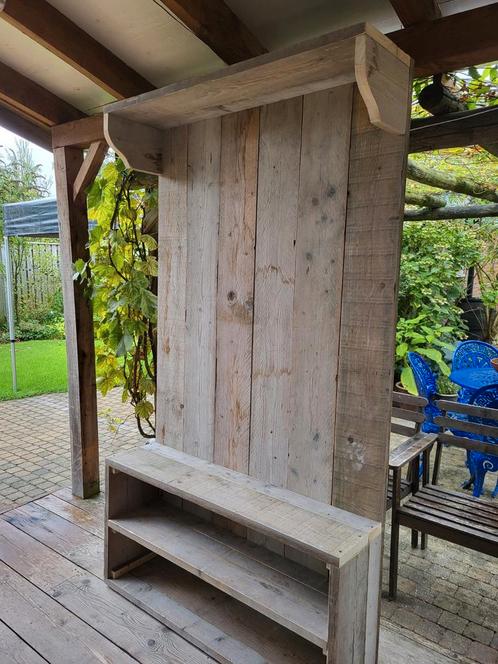 Kapstok meubel steigerhout, Huis en Inrichting, Woonaccessoires | Kapstokken, Nieuw, Wandkapstok, 200 cm of meer, Hout, Ophalen of Verzenden