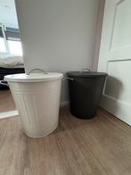 2x ton met deksel ikea knodd grijs en wit, Huis en Inrichting, Ophalen, Gebruikt