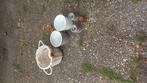 Gratis ophalen, Tuin en Terras, Bloempotten, Ophalen, Gebruikt, Rond, Minder dan 25 cm