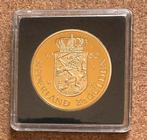 Penning / Replica - Nederland 2½ Gulden 1980 Verguld, Postzegels en Munten, Penningen en Medailles, Ophalen of Verzenden, Overige materialen