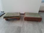 2 antieke voetenbankjes, voetensteunen, Antiek en Kunst, Ophalen